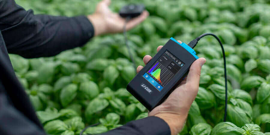 RED Horticulture measuring light in horticulture PAR, PPF and PPFD with spectrometer